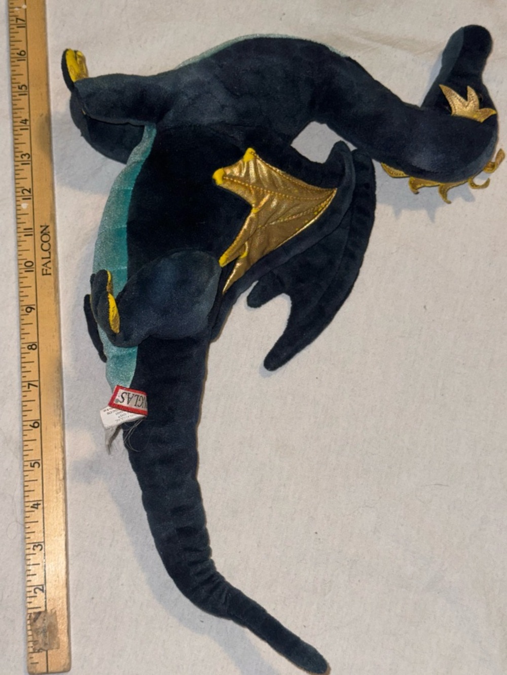 Douglas Aragon Navy Dragon Large Plush Stuffed Animal - Picture 5 of 9